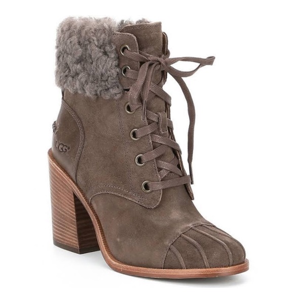 ugg jaxon suede and shearling boots